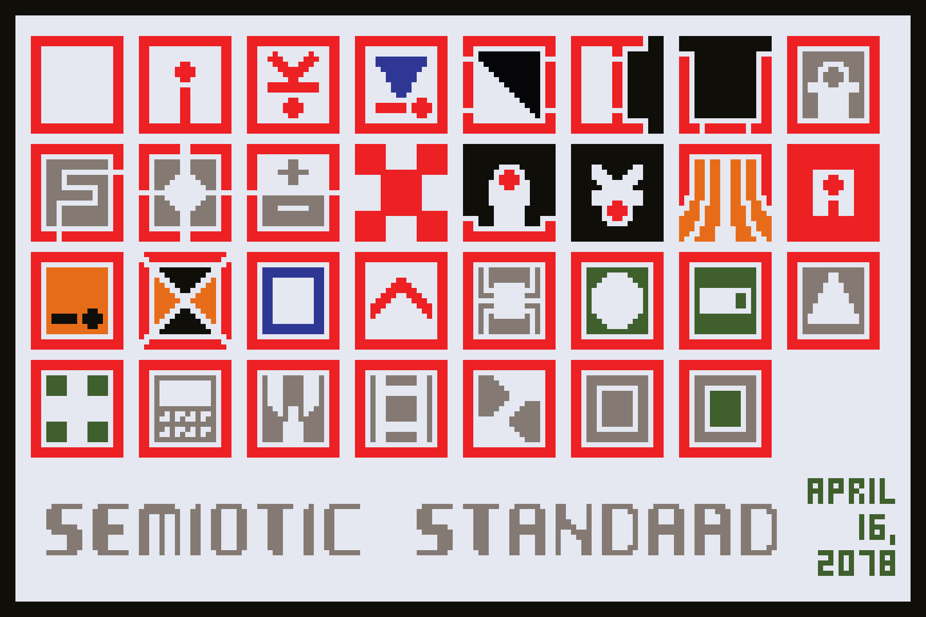 Icons from the Semiotic Standard
